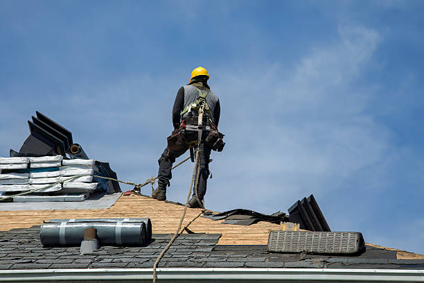 Professional Roof Replacement technician working in Midland Park, NJ